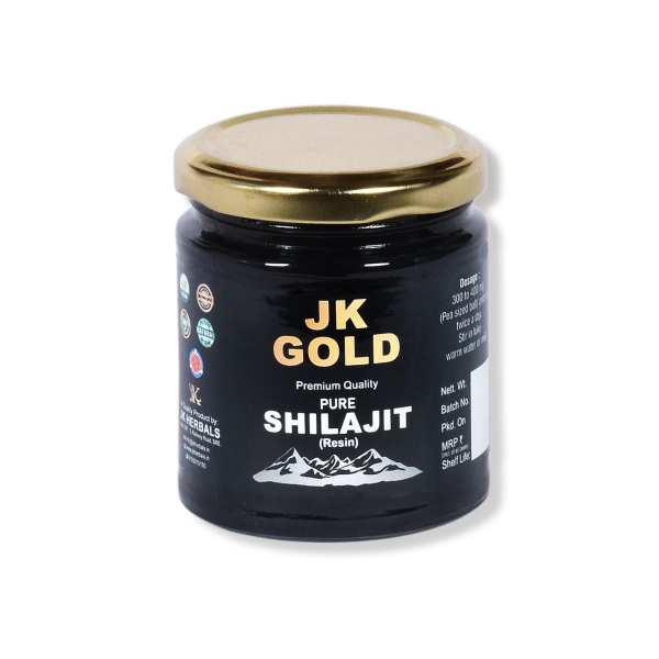 JK HERBALS (GOLD GRADE) pure [grade A shilajit] resin manufacturer [250 Gram] Front