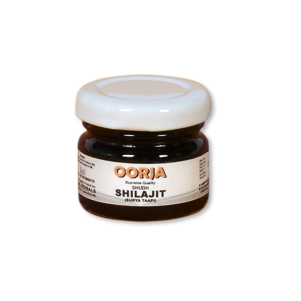 OORJA original (SUN DRIED) suryatapi shilajit resin [45 gram] (3 pack of 15 gram each) Front