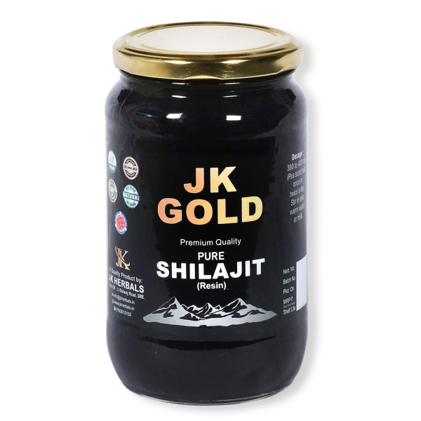 JK HERBALS (GOLD GRADE) Pure Gold [grade A Shilajit] resin manufacturer in India [1 KG] Front