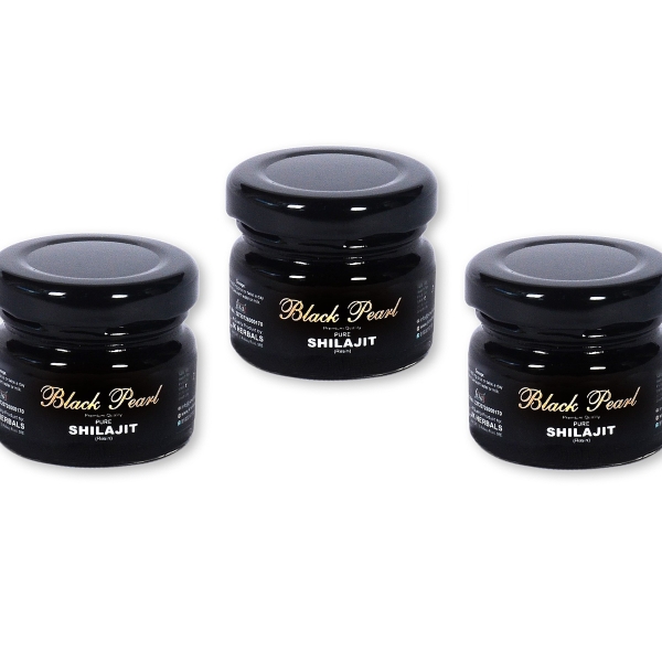 BLACK PEARL natural black shilajit (BLACK GOLD) resin [60 gram][3 x 20 gram each] Back